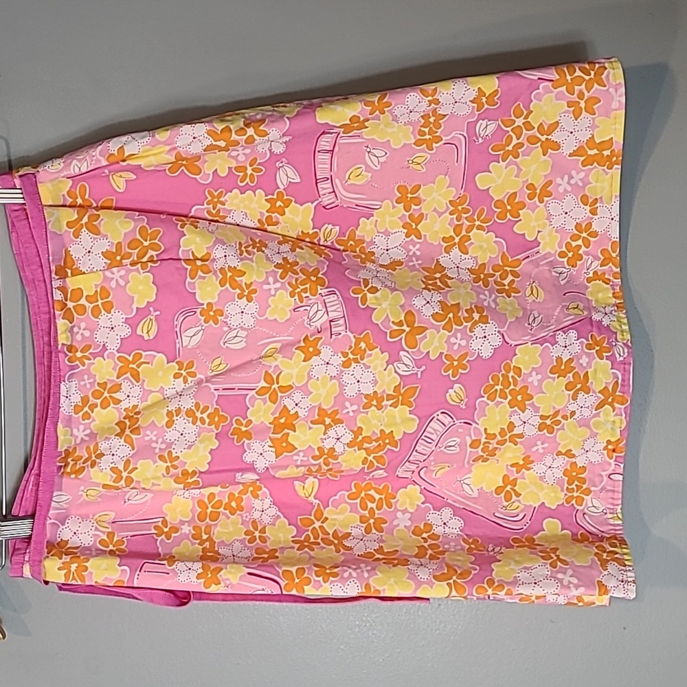 LILLY PULITZER Skirt Size 6 White Label Night Light Glow In Dark Dragonfly - Picture 5 of 7